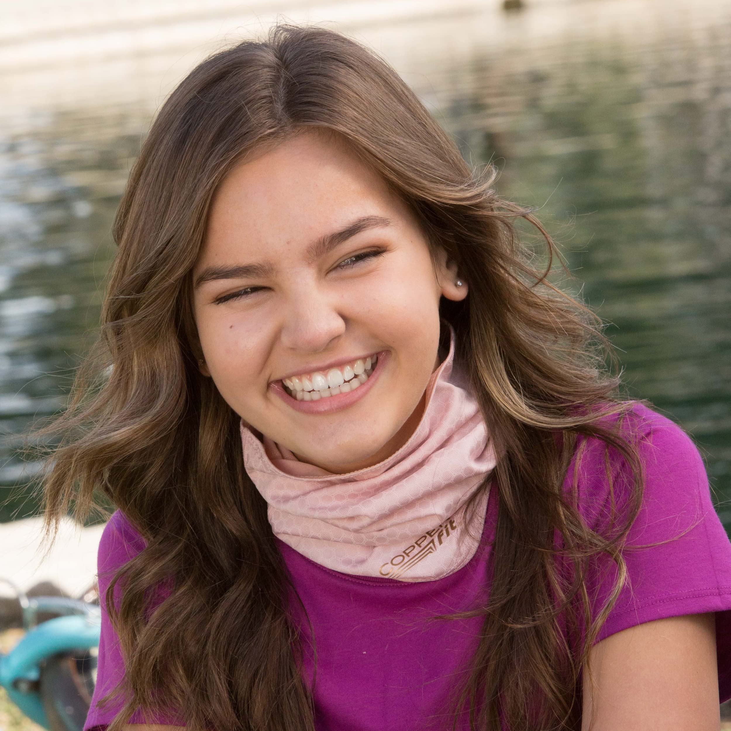 Copper Fit Girls' Guardwell Face Cover and Neck Gaiter - Image 3