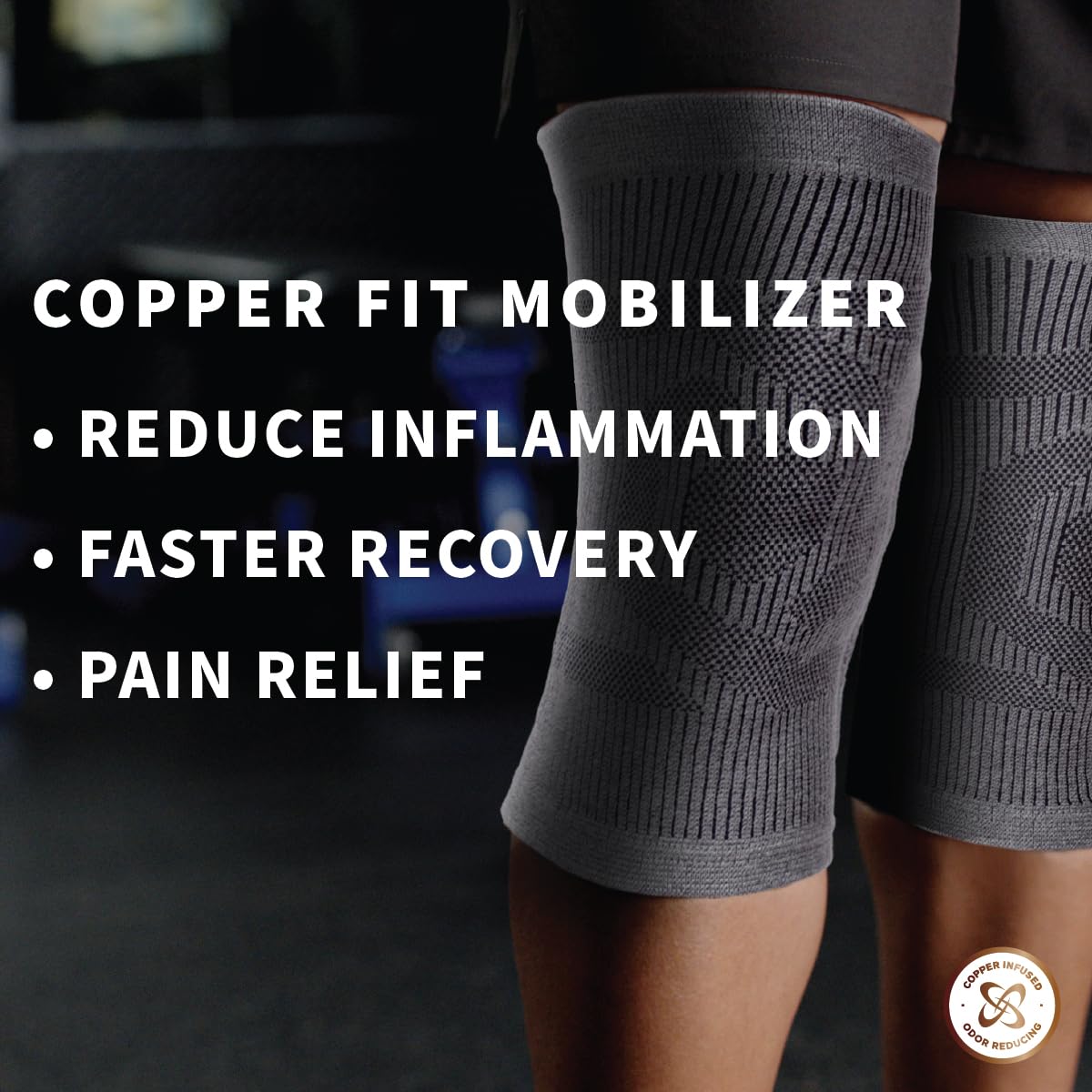 Copper Fit Mobilizer Knee Sleeve – ProSeries with Removable Side Stabilizers Knee Support for Advanced Recovery – Mobility, Knee Pain, Swelling, Inflammation, Circulation, Arthritis, Tendonitis (S/M) - Image 3