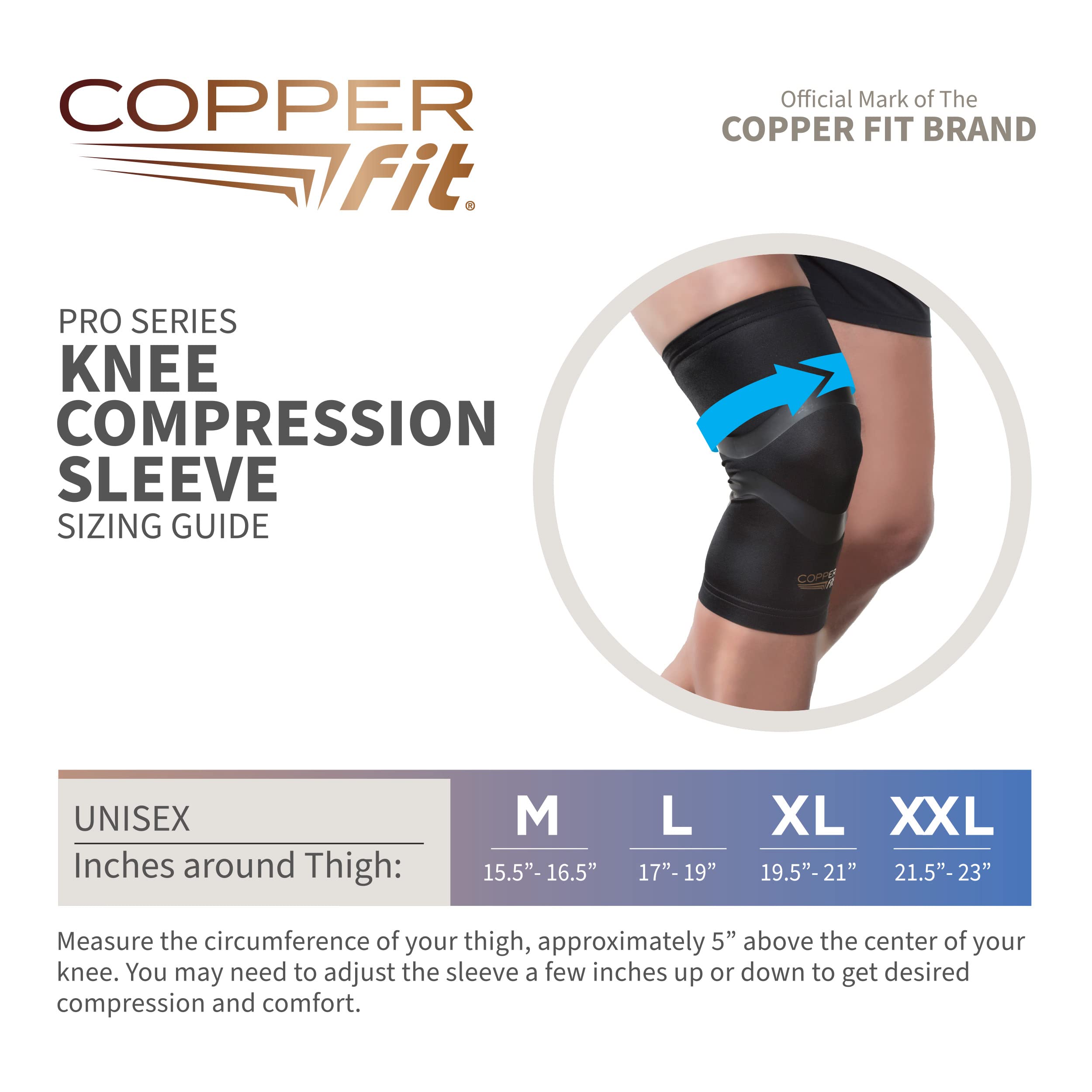 Copper Fit Pro Series Knee Compression Sleeve - Image 3
