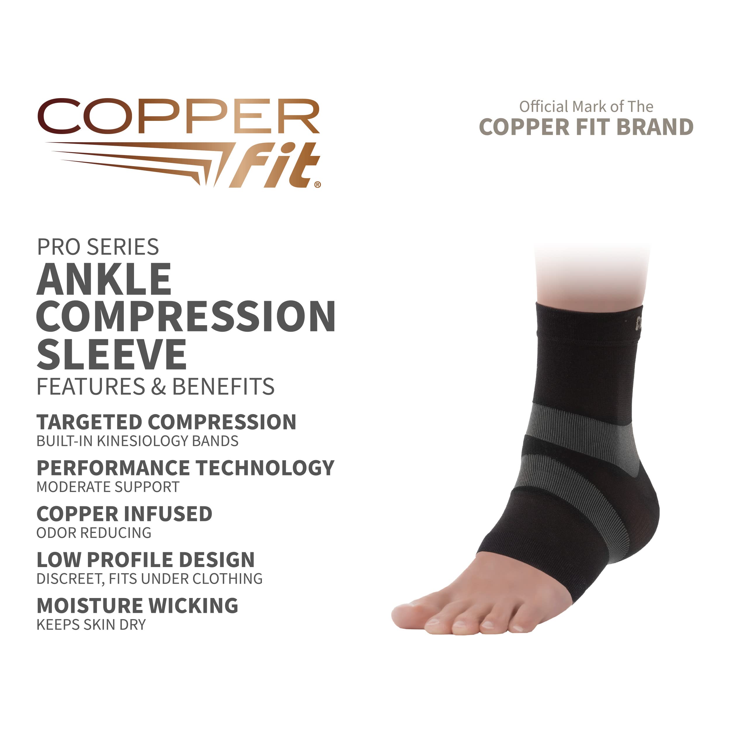 Copper Fit Pro Series Unisex Ankle Compression Sleeve - Image 4